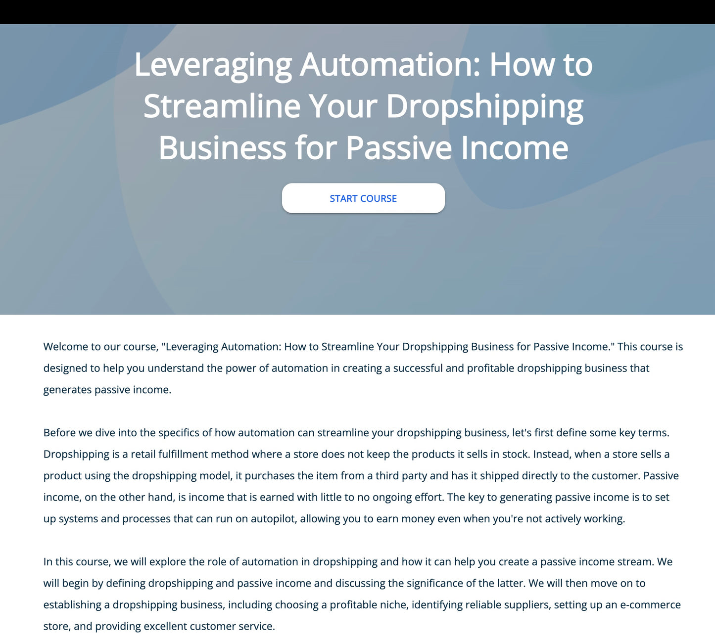 E-Commerce Automation Mastery - Dropshipping