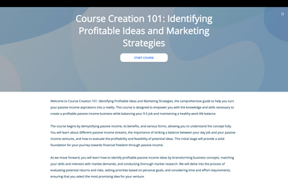 Creating and Selling Online Courses