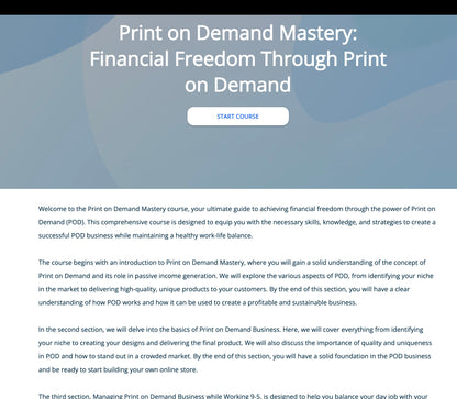 Print on Demand Business